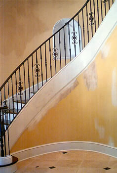 curved staircase railing
